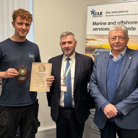 Tom Cartwright receives 2 Apprentice of the Year awards